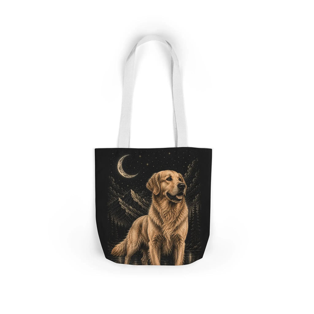 Moonlit golden retriever tote bag Printify