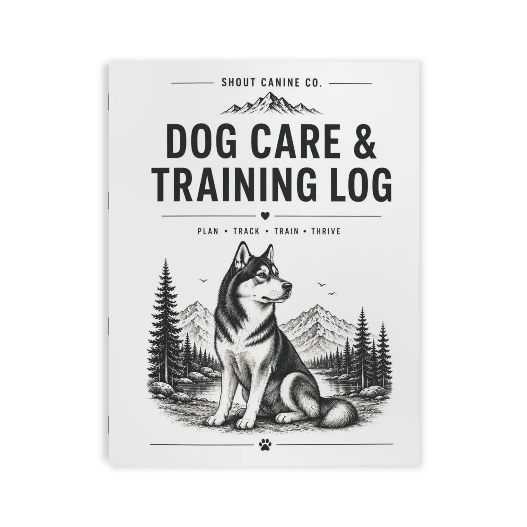 SHOUT Canine Co. Dog Care & Training Log Printify