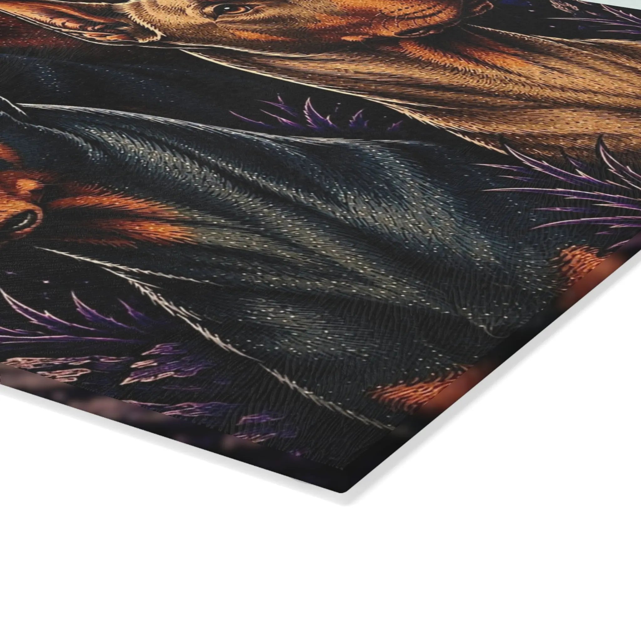 Glass Cutting Board Doberman Printify