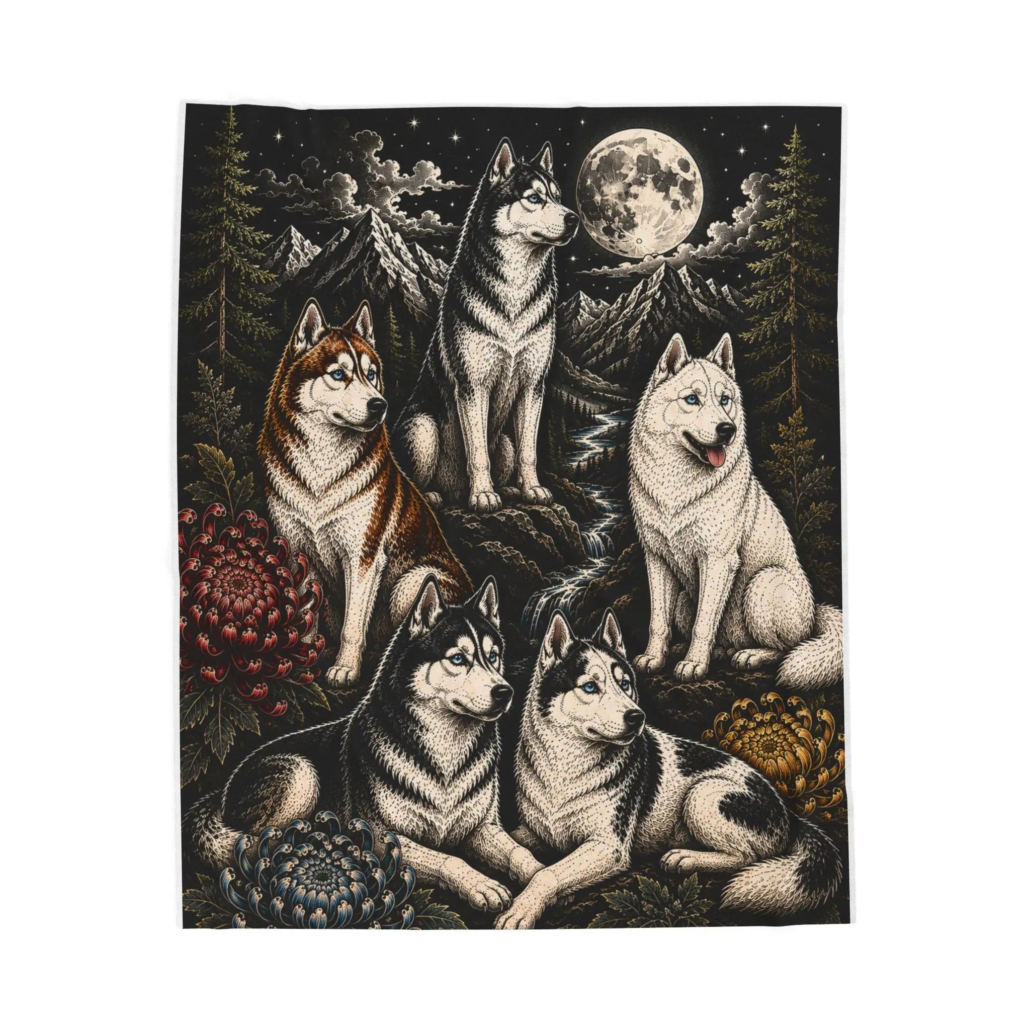 Velveteen Plush Blanket Printify