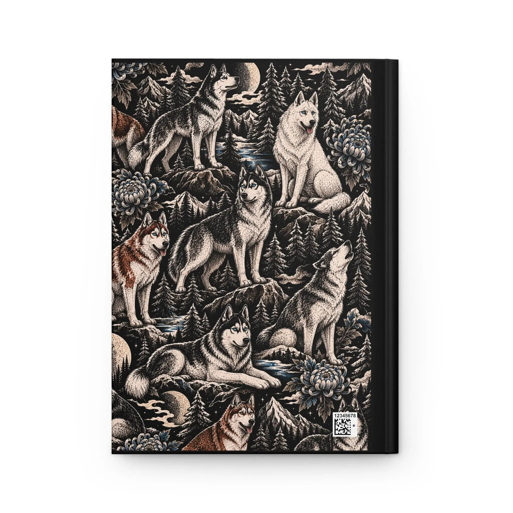 Hardcover Journal huskies Printify