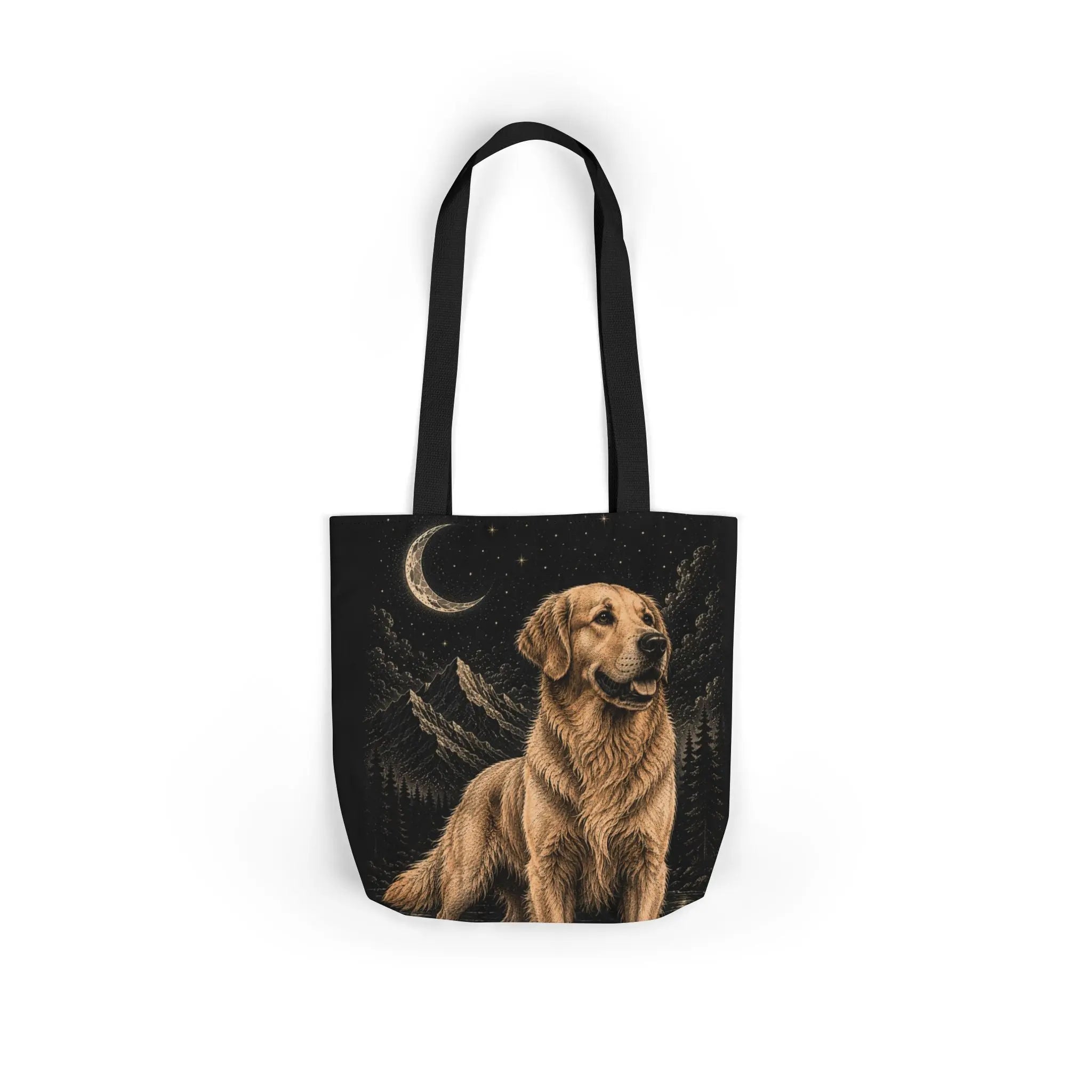 Moonlit golden retriever tote bag Printify