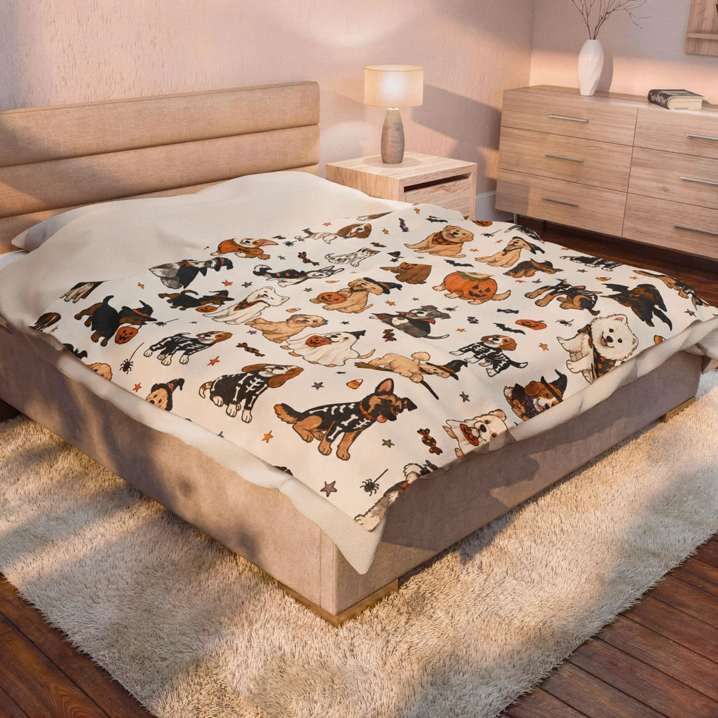 Halloween pattern blanket Printify