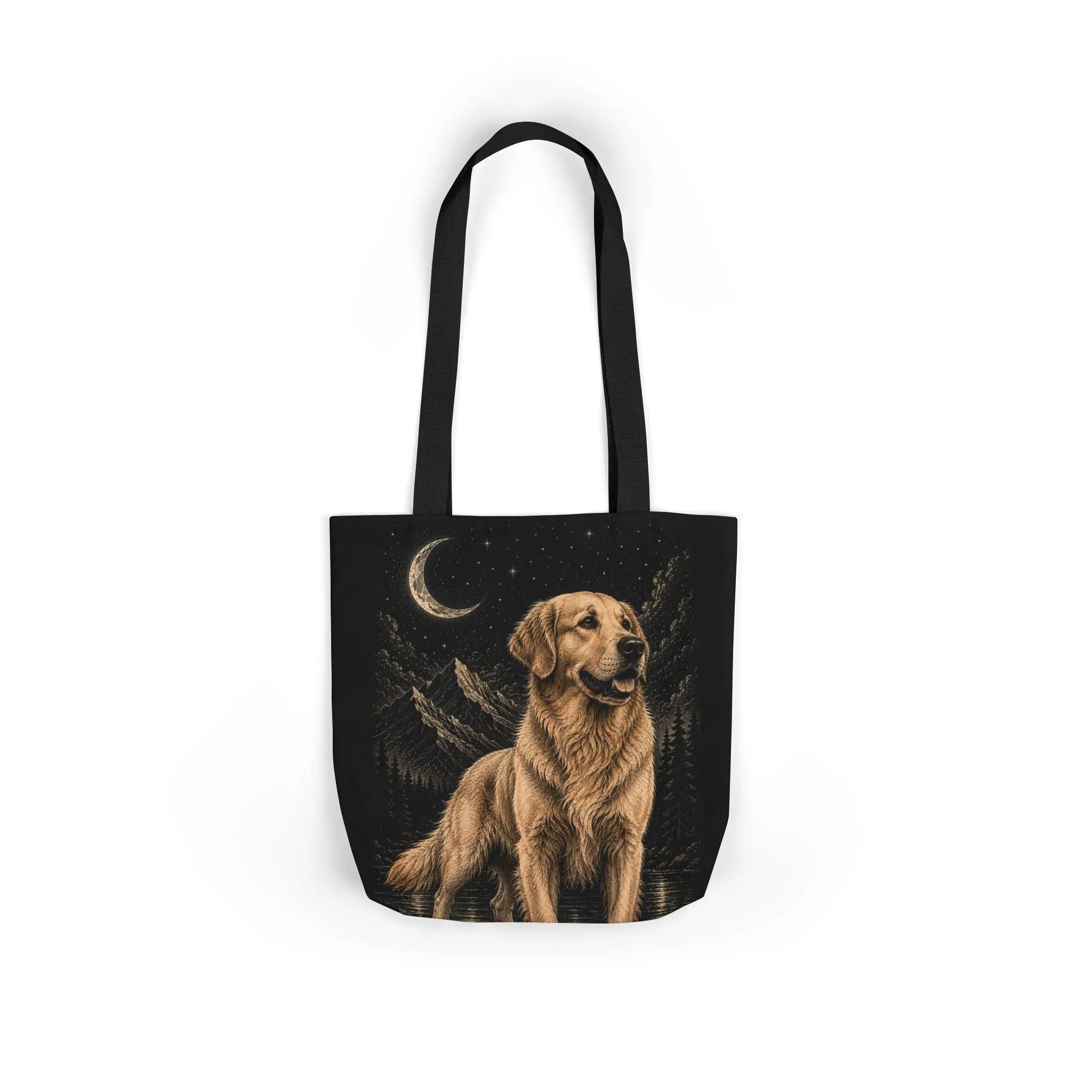 Moonlit golden retriever tote bag Printify