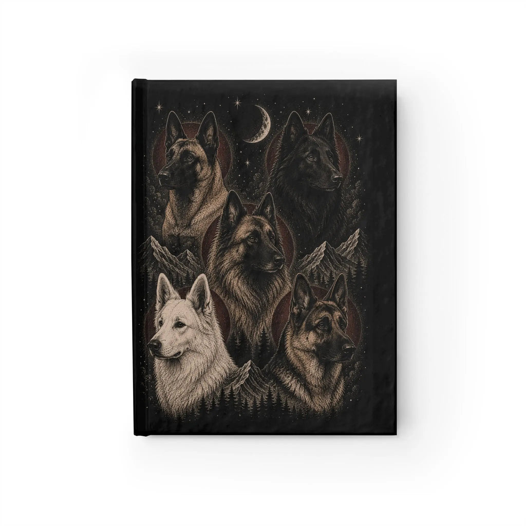 Wolf Pack Journal — Ruled Lined Notebook with Moonlit Wolves Cover Printify