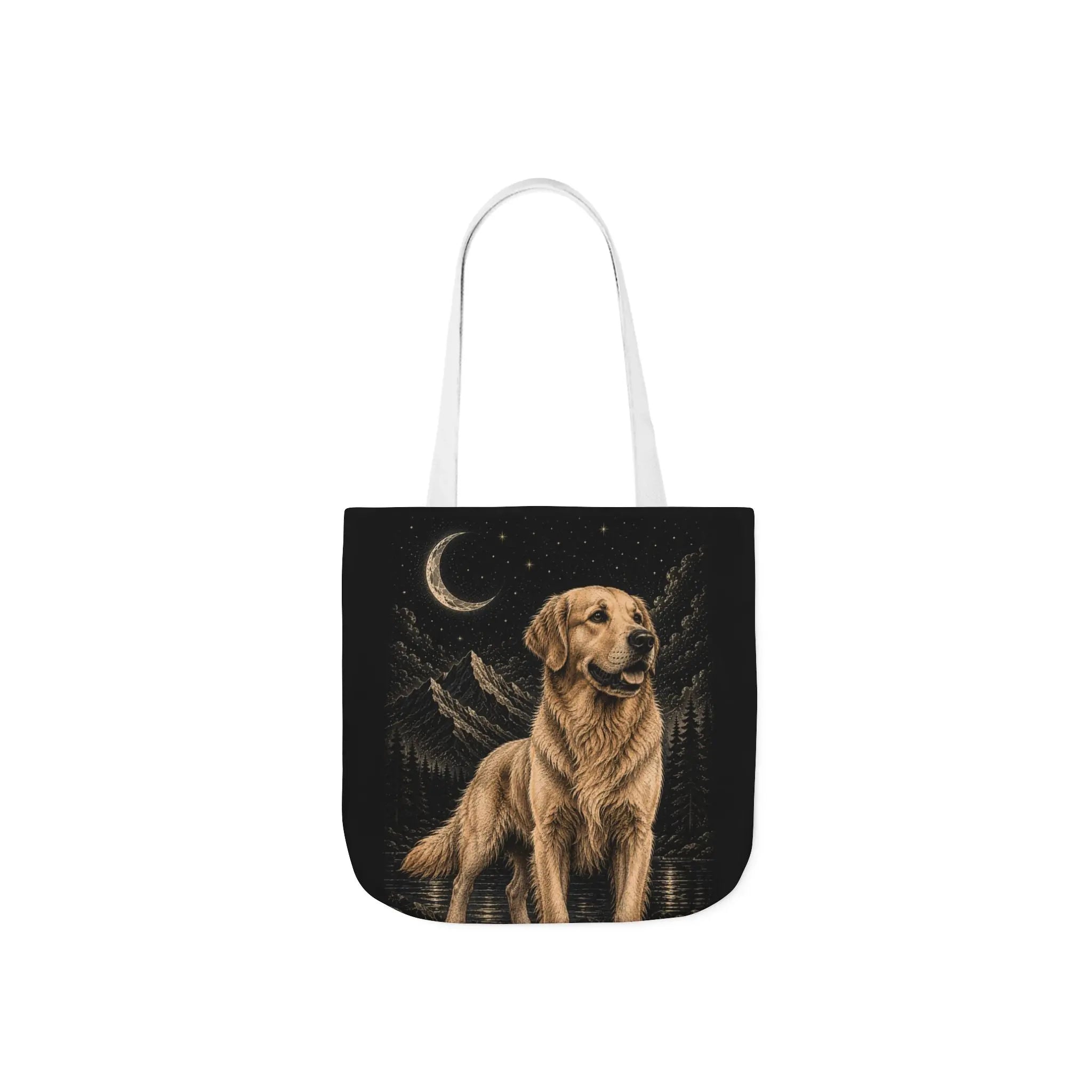 Moonlit golden retriever tote bag Printify