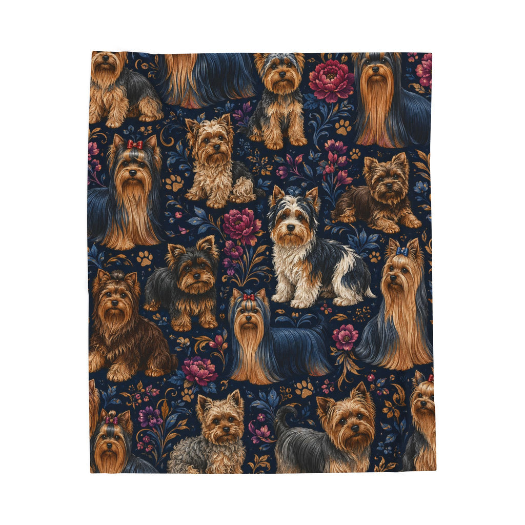 Yorkshire terrier plush blanket