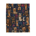 Yorkshire terrier plush blanket