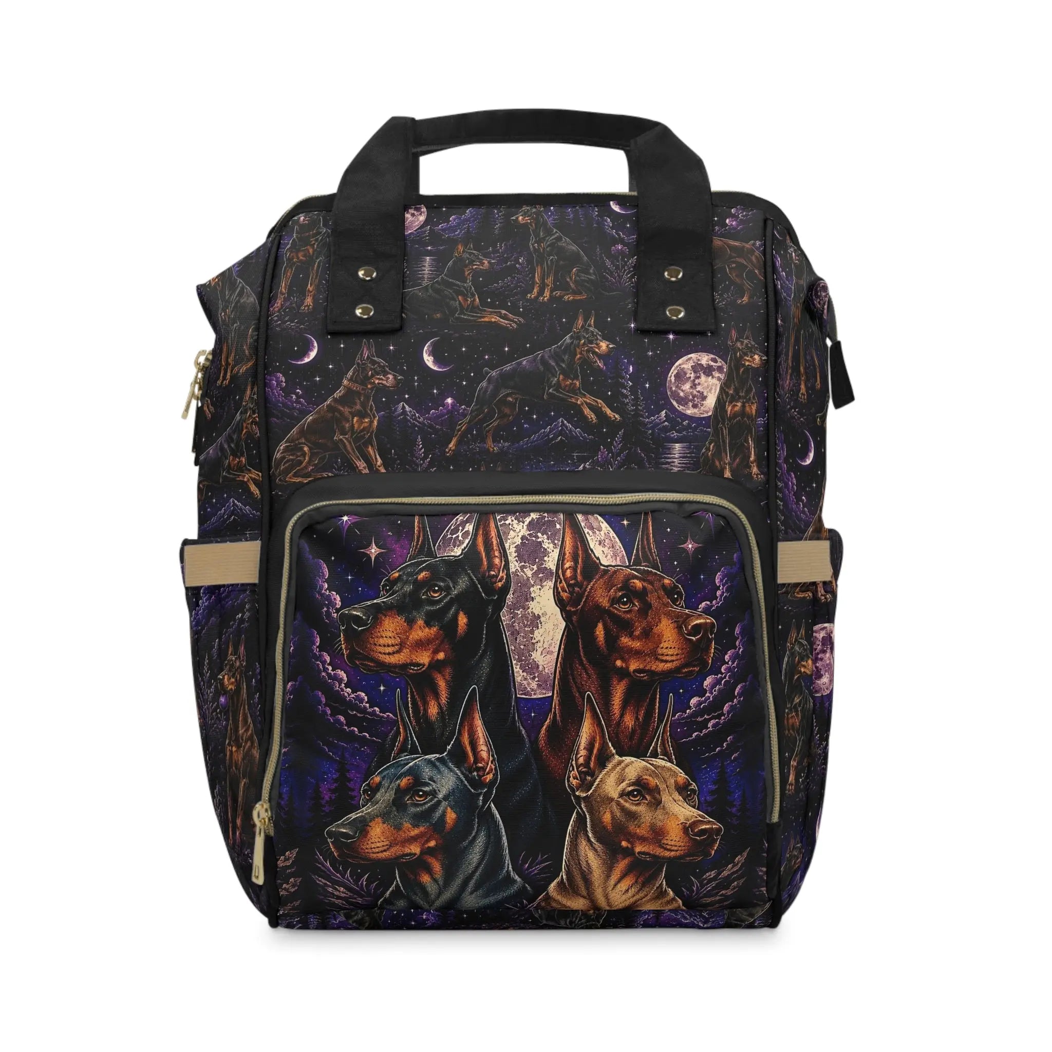 Multifunctional Doberman backpack Printify