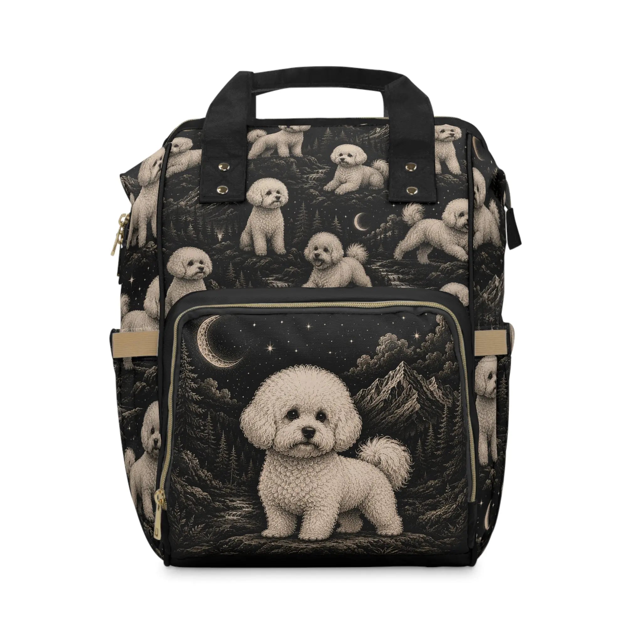 Multifunctional bichon frise backpack Printify