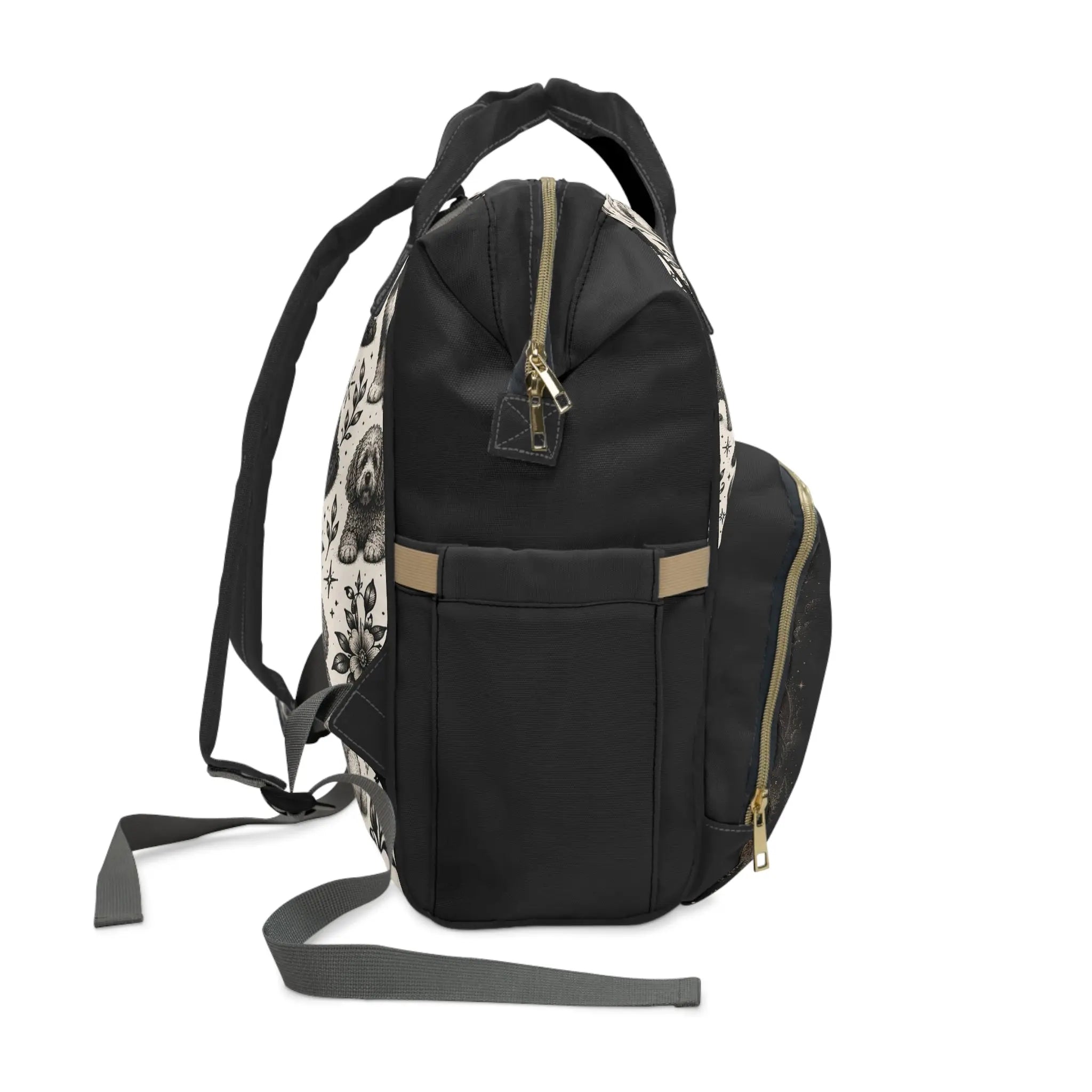 Bernedoodle Moonlit Adventure Multifunctional Backpack Printify