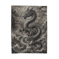 Japanese dragon plush throw Printify