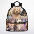 Pastel Doodle Adventure Mini Backpack | Dog Lover Backpack | Sheepadoodle, Goldendoodle & Bernedoodle Inspired Mini Backpack - AOP
