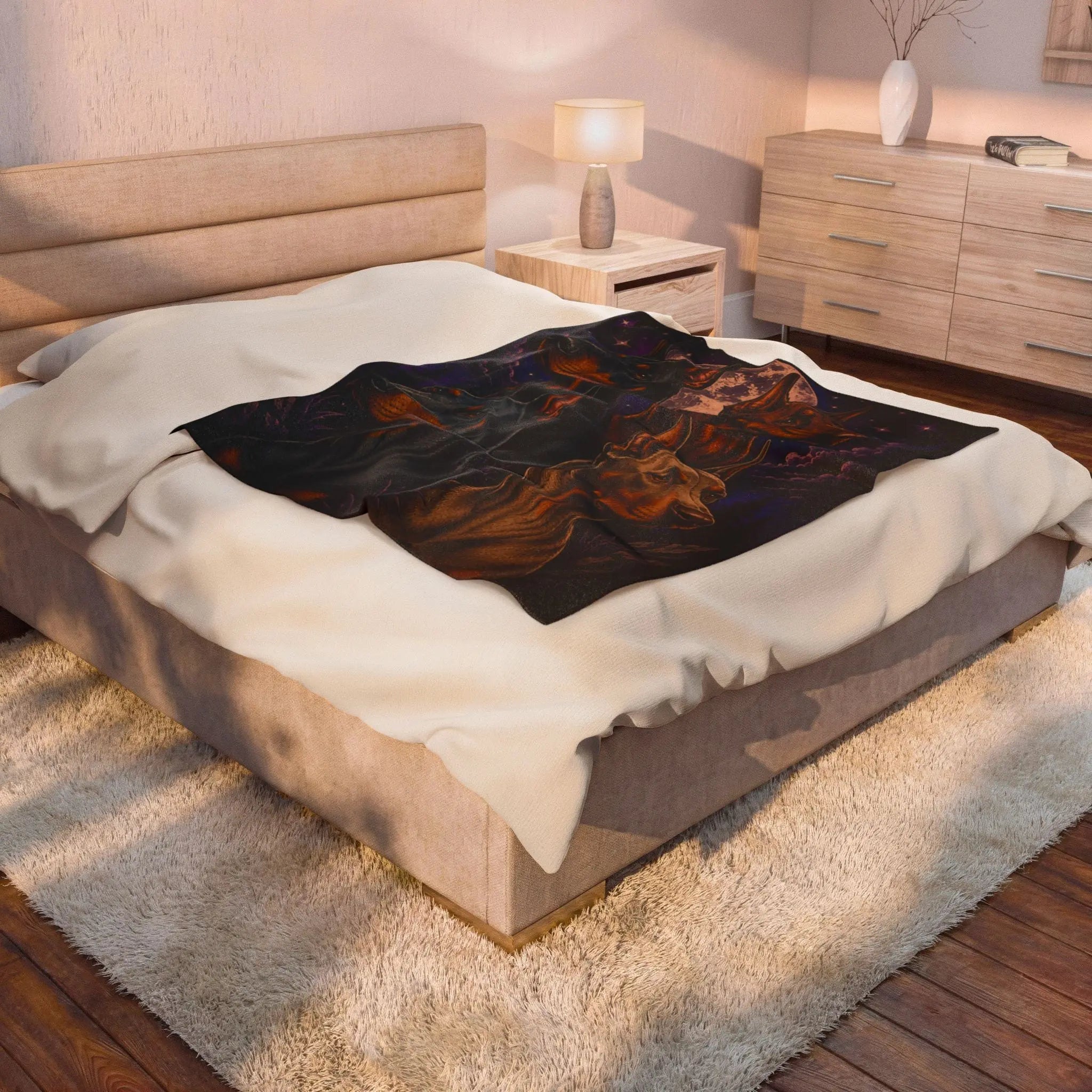 Velveteen Plush Blanket Printify