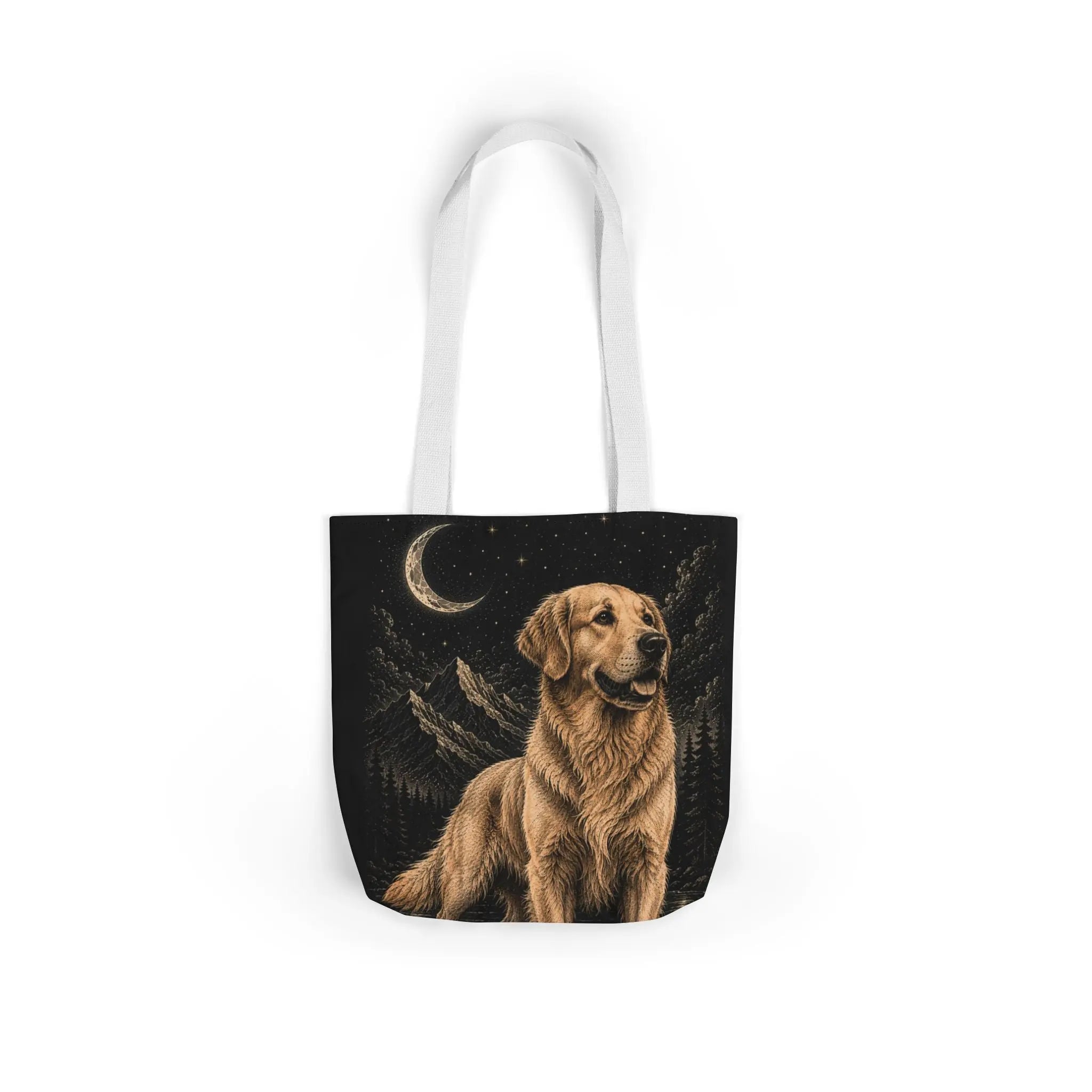 Moonlit golden retriever tote bag Printify