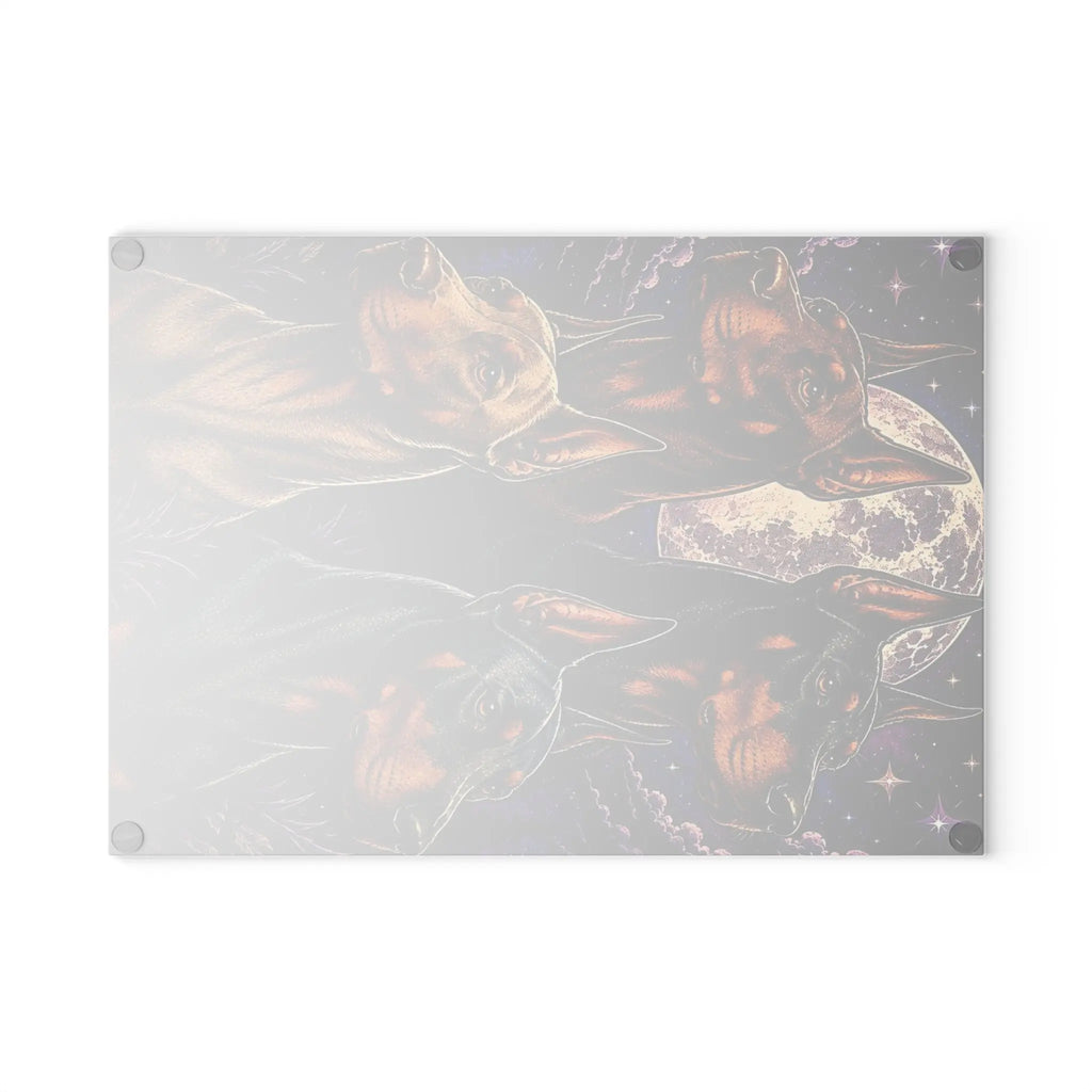 Glass Cutting Board Doberman Printify