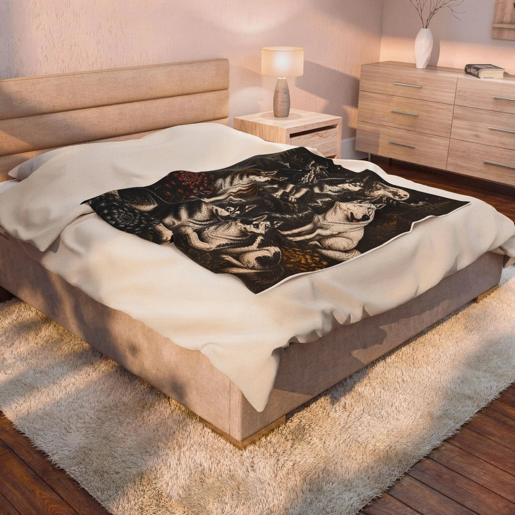 Velveteen Plush Blanket Printify