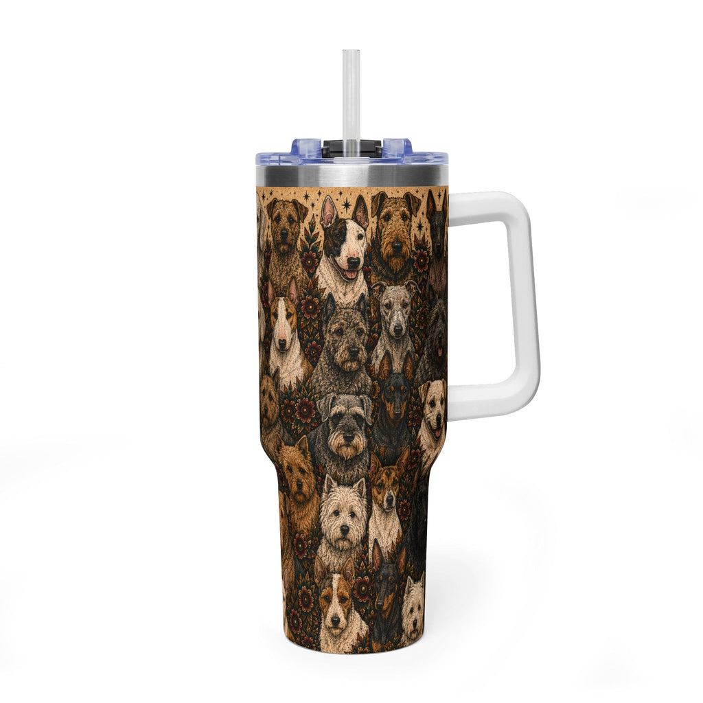 Terrier Dog Breeds vacuum insulated 40oz tumbler